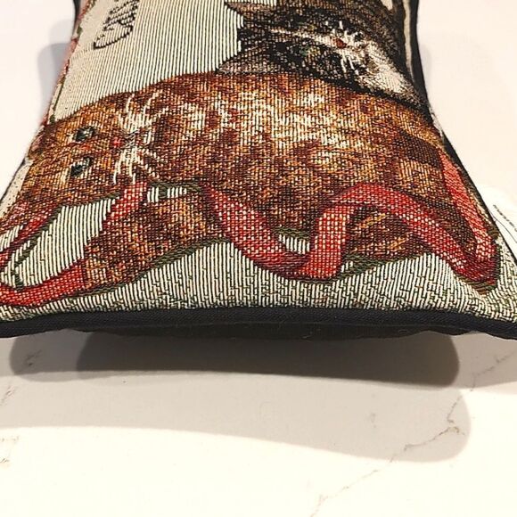 Cats Make Purrfect Friends Feline Follies Tapestry Pillow Vintage - Picture 8 of 11
